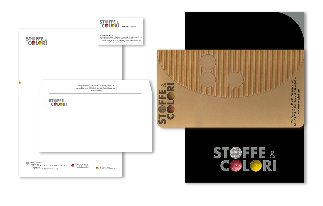 Stoffe & Colori srl – Vicenza Immagine coordinata istituzionale Settore tessile