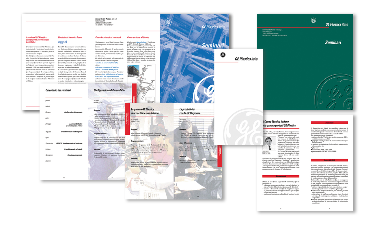 Ge Plastics Italia S.p.A. – “Per Ag. Admil Industria” Brochure presentazione seminari Settore chimico